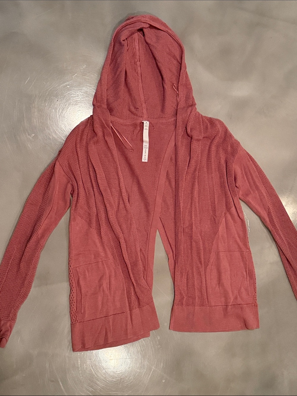 lululemon athletica Rose Pink Lightweight Hooded Cardigan